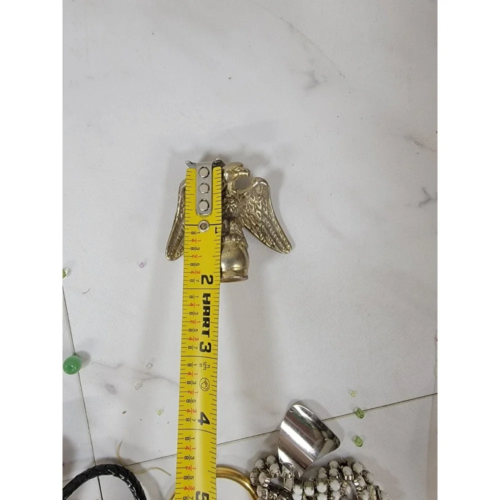 Brass American Bald EAGLE Screw-Flag Topper FINIAL Drawer‎ Pull Lamp Part Piece